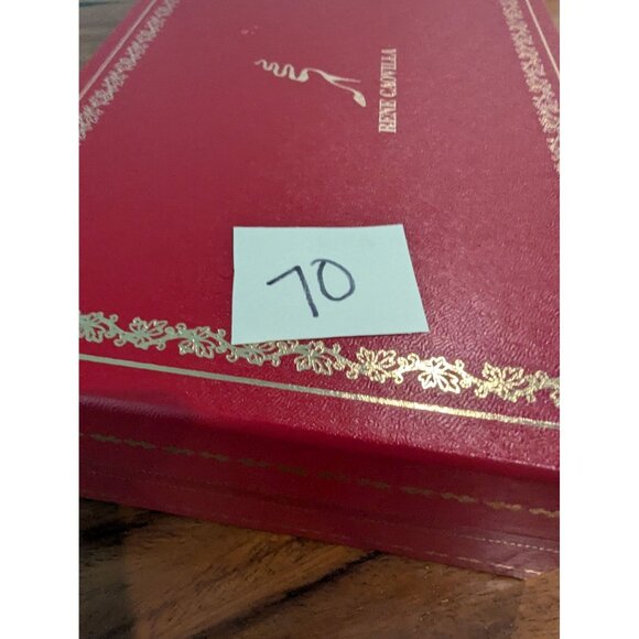 Rene Caovilla Red Embossed Shoe Box W/ Gold Accents Made In Italy Decorative Sto - Picture 15 of 15